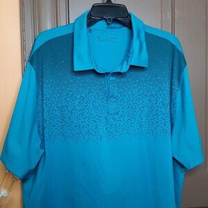 Under Armour Men's Blue Short Sleeve Polo size 2XL